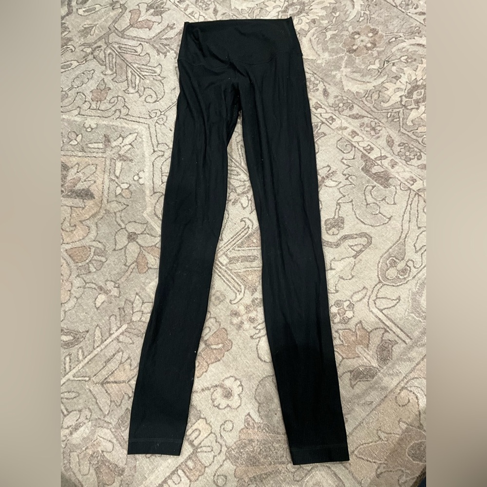 Black Ribbed Leggings